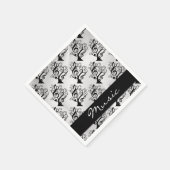 Black and White Music Treble Clef Tree Napkins Servetten (Hoek)
