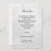 Black and White Music Wedding Foto Hartelijk dank Bedankkaart (Achterkant)