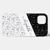 Black and white musical personalized   Case-Mate iPhone case (Achterkant (horizontaal))