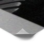 Black and White Mystery old Street in een oude sta Poster (Hoek)