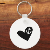 Black and White Nautical Lighthouse girly Sleutelhanger (Achterkant)