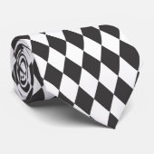 Black and white necktie stropdas (Opgerold)