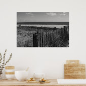 Black and White New Jersey Beach Poster (Keuken)