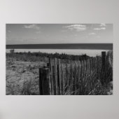 Black and White New Jersey Beach Poster (Voorkant)