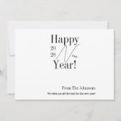 Black and White New Year's Eve Feestdagenkaart (Voorkant)