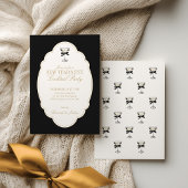 Black and White New Year's Eve Party Invitation Kaart