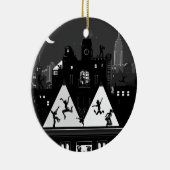 Black and White New York Boogie Nights Ornament (Rechts)