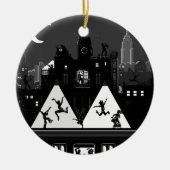 Black and White New York Boogie Nights Ornament (Voorkant)
