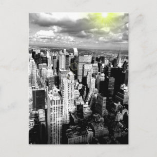 Black and White New York City Skyline Briefkaart