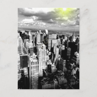 Black and White New York City Skyline Briefkaart