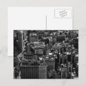 Black and White New York City Skyline Foto Briefkaart (Voorkant / Achterkant)