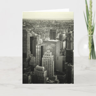 Black and White New York City Skyline Kaart