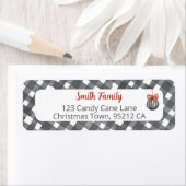 Black and White Noël Adress Etiket (Insitu)