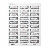 Black and White Noël Adress Etiket (Full Sheet)