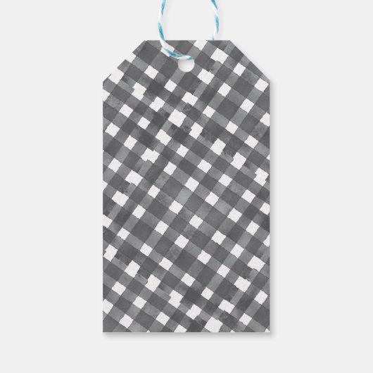 Black and White Noël Cadeaulabel (Achterkant)