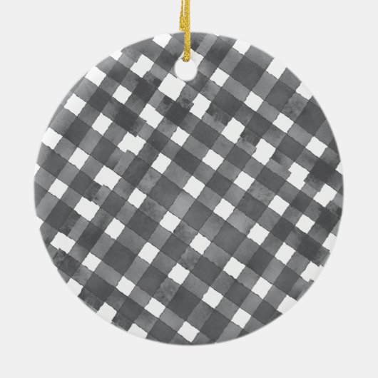 Black and White Noël Keramisch Ornament (Achterkant)