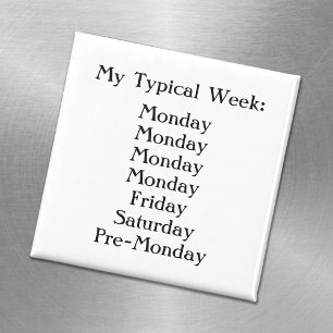 Black and White Office Humor Magneet