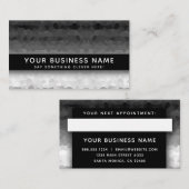 Black and White Ombre Modern Elegant Professional Afsprakenkaartje (Voorkant / Achterkant)