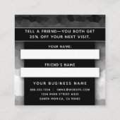 Black and White Ombre Modern Elegant Professional Afsprakenkaartje (Achterkant)