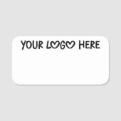 Black and White One Line Business Logo Naamplaatje (Voorkant)