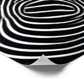 Black and White Op Art Swirl Pattern Poster (Hoek)