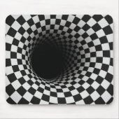 Black and White Optical Illusion Hole Muismat (Voorkant)