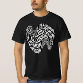 Black And White Optical Illusion Kinetic Typograph T-shirt (Voorkant)