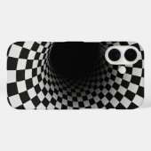 Black and White Optical Illusion Tunnel Case-Mate iPhone Case (Achterkant (horizontaal))