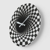 Black and White Optical Illusion Tunnel Grote Klok (Hoek)