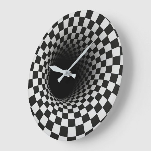 Black and White Optical Illusion Tunnel Grote Klok (Hoek)