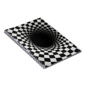 Black and White Optical Illusion Tunnel Notitieboek (Rechterzijde)