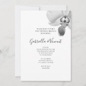 Black and White Orchids Post Wedding Brunch Kaart (Voorkant)