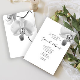 Black and White Orchids Post Wedding Brunch Kaart
