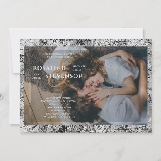 Black and White Ornamental Texture Kaart (Voorkant)