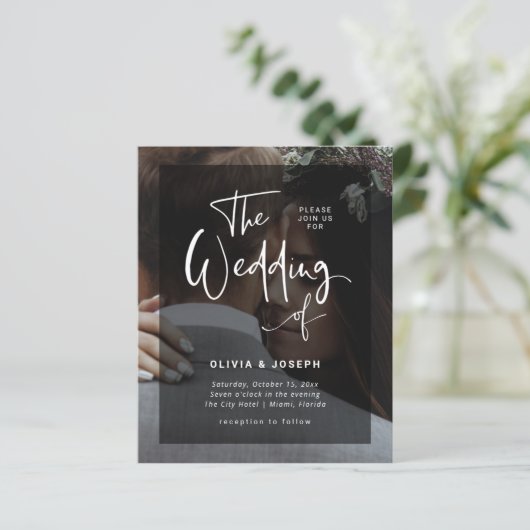 Black and White Overlay | Budget Photo Wedding (Staand voorkant)