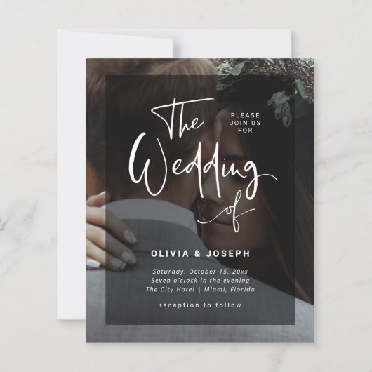 Black and White Overlay | Budget Photo Wedding (Voorkant)