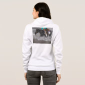 Black and White Overo Horse Stallion Hoodie (Achterkant volledig)