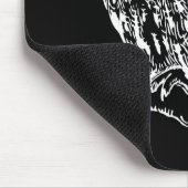 Black and White Owl Art Muismat (Hoek)