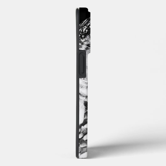 Black and White Owl Face Closeup Case-Mate iPhone Case (Achterkant / Rechts)