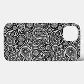 Black and White  Paisley Pattern 2 Case-Mate iPhone Case (Achterkant (horizontaal))