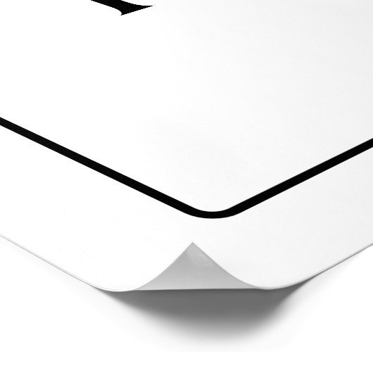 Black and White Palm Palmetto Tree Monogram Poster (Hoek)