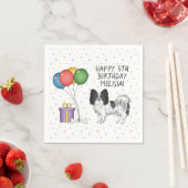 Black and White Papillon Cute Dog - Birthday Servet (Insitu)