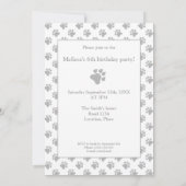 Black and White Papillon Dog Birthday Party Kaart (Achterkant)