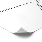 Black and White Paris Bistro Hallway Poster (Hoek)