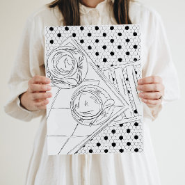 Black and White Paris Bistro Hallway Poster