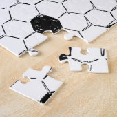 Black and White Paris Bistro Table Jigzaag Puzzle Legpuzzel (Zijkant)