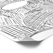 Black and White Paris Boulangerie Poster (Hoek)