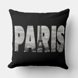 Black and White Paris Kussen