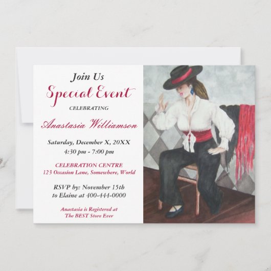 BLACK AND WHITE PARTY UITNODIGING (Voorkant)