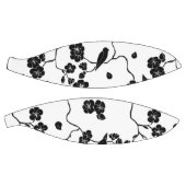 Black and White Pattern Birds on Cherry Blossoms Basketbal (Panelen)